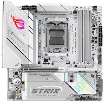 Материнcька плата ASUS ROG STRIX B850-G GAMING WIFI sAM5 B850 4xDDR5 M.2 HDMI DP WiFi BT mATX білий (90MB1M30-M0EAY0) [109239]