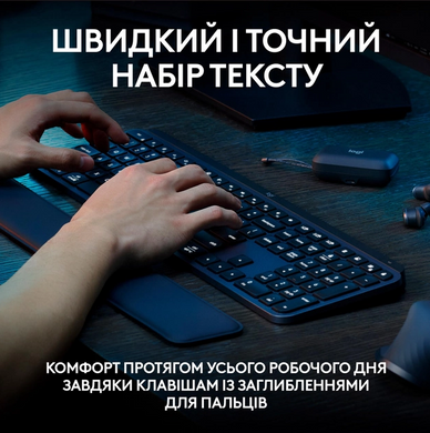 Клавіатура Logitech MX Keys S Wireless Ukr Graphite (L) (920-011593) [200703]