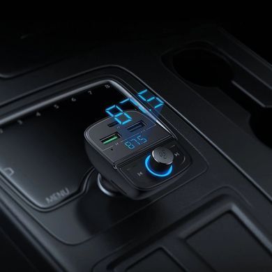 Автозарядка 3xUSB 31,5W (USB-C+2xUSB-A) BT Transmitter + TF Чорна (CD229) UGREEN (80910) [404031]