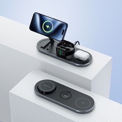 Зарядний пристрій Wireless QI 3in1 15W E19 Qi2 Acefast (6974316283096) [402159]