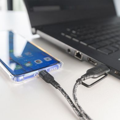 Кабель 4smarts 310 USB + USB Type-C - USB Type-C (M/M), 1.5 м, Black (4250774954856) [615242]