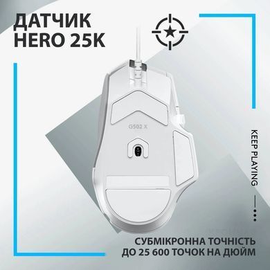 Миша Logitech G502 X White (910-006146) [606465]
