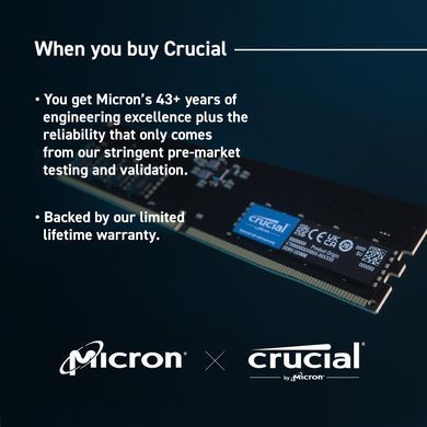 Набір з двох модулів пам'яті 32GB DDR5-5600 KIT2 CRUCIAL (CT2K16G56C46U5) [500698]
