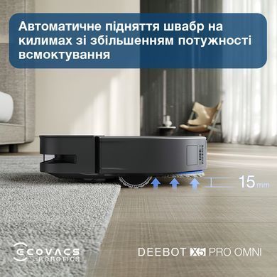 Робот-пилосос Ecovacs Deebot Ozmo X5 Pro Omni (DDX39) Black (X5PRO OMNI DDX39 BL) [610513]