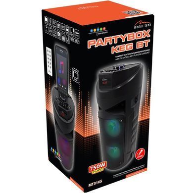 Акустична система 1.0 Media-Tech 30W, Bluetooth/FM/AUX/SD/USB/КАРАОКЕ/LED чорна (MT3165) [404771]