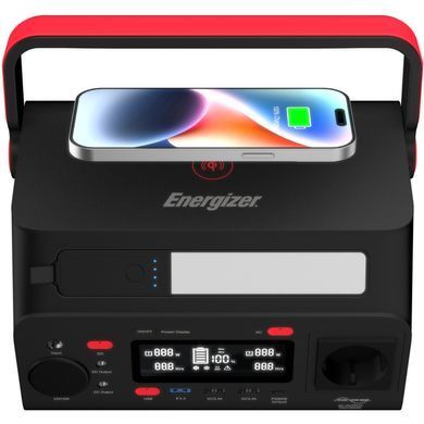 Зарядна станція Energizer 300Вт (293Вт/г) DC, Li-ion, MPPT, QI-10W, USB-C PD 60Вт, ліхтар (PPS300W2) [404668]
