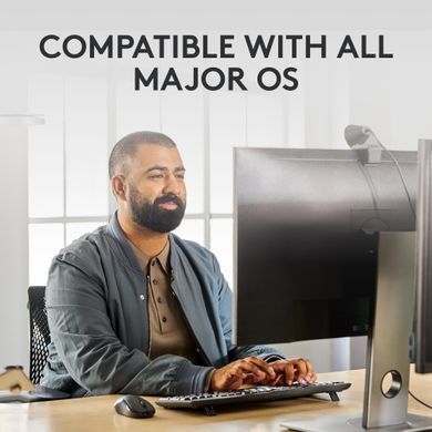 Комплект (клавіатура, мишка) бездротовий Logitech MK370 Graphite (920-012077) [500072]