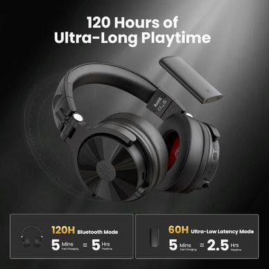 Гарнітура OneOdio Studio Max 1, Bluetooth, Hi-Res Wireless/LDAC +3,5мм/6,35мм Audio (Studio Max 1 Black) [404466]