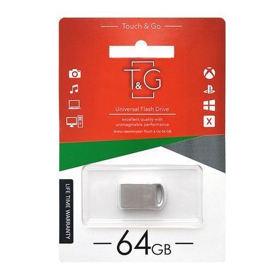 Флеш-накопичувач USB 64GB T&G 105 Metal Series Silver (TG105-64G) [607166]