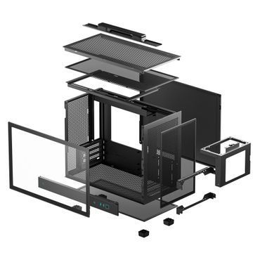 Корпус DeepCool CH160 Plus Black без БЖ (R-CH160-BKNGM0-G) [618118]