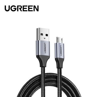 Кабель UGREEN US290 USB 2.0 A to Micro USB Cable Nickel Plating Aluminum Braid 2m (Black) (UGR-60148) [803335]