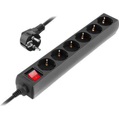 Фільтр живлення REAL-EL RS-6 Protect M 1.8м Black (EL122300032) [605239]