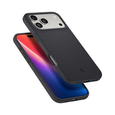 Чохол Spigen для iPhone 17 Pro, Silicone Fit MagFit, Black (ACS10335) [112377]