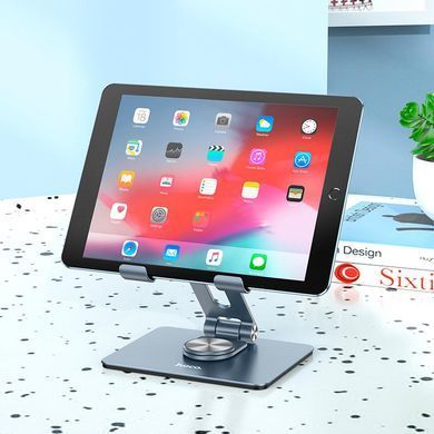 Підставка для планшета HOCO PH52 Might metal rotating tablet desktop holder Metal Gray (6931474788979) [805474]