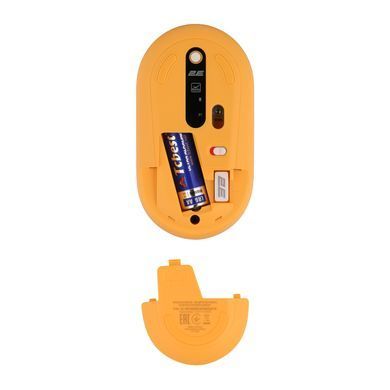 Миша 2E MF300 CAPYBARA:SUNSET Silent WL BT, жовтий (2E-MF300WCAPIBARAYW) [104085]