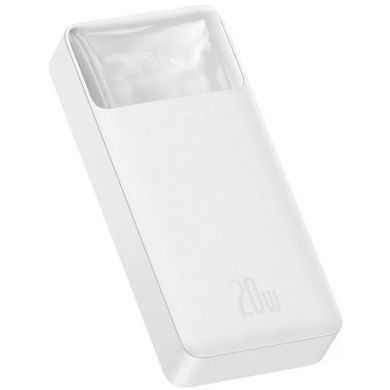 УМБ Baseus Bipow 20000mAh 20W, MicroUSB, 2xUSB,1xType-C In/Out PD3.0,QC3.0 White (PPBD050302) [42238]