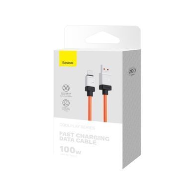 Кабель Baseus CoolPlay Series Fast Charging Cable USB to Type-C 100W 2m Orange (CAKW000707) [803293]
