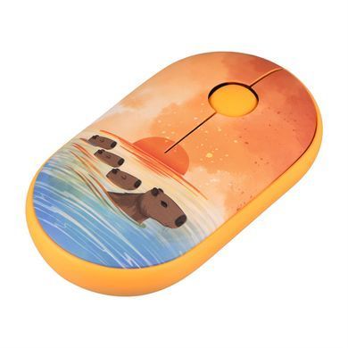 Миша 2E MF300 CAPYBARA:SUNSET Silent WL BT, жовтий (2E-MF300WCAPIBARAYW) [104085]