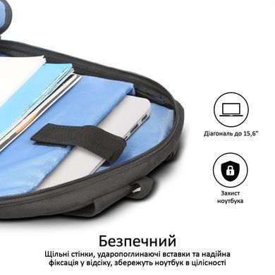 Рюкзак для ноутбука Promate Alpha-BP Black (alpha-bp.black) [605734]