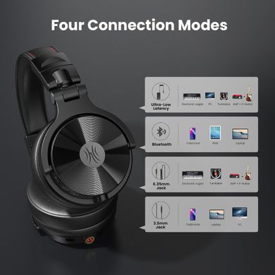 Гарнітура OneOdio Studio Max 1, Bluetooth, Hi-Res Wireless/LDAC +3,5мм/6,35мм Audio (Studio Max 1 Black) [404466]