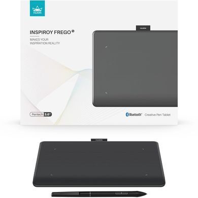 Графічний планшет Huion 6.3"x3,9" Inspiroy Frego S, BT, USB-C, чорний (L-310) [104771]