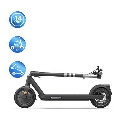 Електросамокат OKAI ES10-NEON Lite Black 9", 300(600)W, 7.8Ah, 30km, 25km\h, 20%, NFC, App,15kg (ES10-B) [800002]