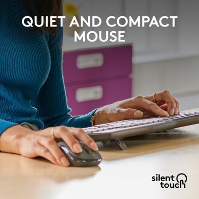 Комплект (клавіатура, мишка) бездротовий Logitech MK370 Graphite (920-012077) [500072]
