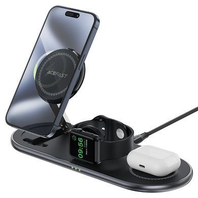 Зарядний пристрій Wireless QI 3in1 15W E19 Qi2 Acefast (6974316283096) [402159]