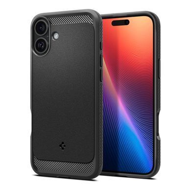 Чохол Spigen для iPhone 16, Rugged Armor MagFit, Matte Black (ACS08214) [108288]