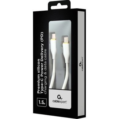 Кабель Cablexpert USB Type-C - USB Type-C (M/M), 3 A, 60 W, 1.5 м, White (CC-USB2S-CMCM-1.5M-W) [604286]