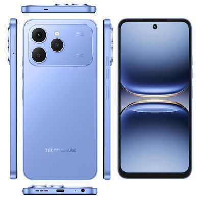 Смартфон TECNO Spark 40 (KM5n) 6.67" 8/256ГБ, 2SIM, 5200мА&bull;год, Mirage Blue (4894947091582) [111485]
