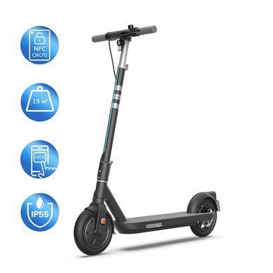 Електросамокат OKAI ES10-NEON Lite Black 9", 300(600)W, 7.8Ah, 30km, 25km\h, 20%, NFC, App,15kg (ES10-B) [800002]