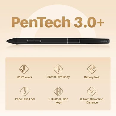 Графічний планшет Huion 6.3"x3,9" Inspiroy Frego S, BT, USB-C, чорний (L-310) [104771]