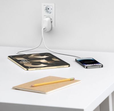 Зарядний пристрій мережевий Belkin 60Вт 2хUSB-С PD PPS, білий (WCB010VFWH) [108650]