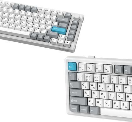 Клавіатура бездротова GamePro Asgard Yord Keychron Super Red Switch White (MK266WH) [616001]