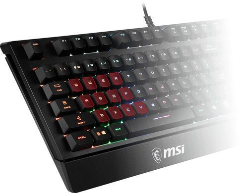 Клавіатура мембранна MSI Vigor GK20 UA 104key, USB-A, EN/UKR/RU, ColorLED, чорний (S11-04UA208-CL) [103535]