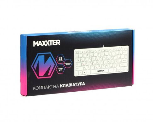 Клавiатура Maxxter White (KBM-C01W-UA) [609372]