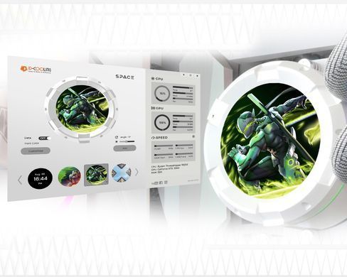 Система водяного охолодження ID-Cooling Space LCD (SL360 WHITE) [608948]