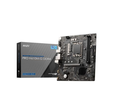 Материнcька плата MSI PRO H610M-G DDR4 s1700 H610 2xDDR4 M.2 HDMI DP D-Sub mATX (911-7D46-221) [109173]