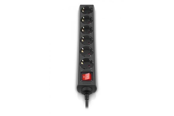 Фільтр живлення REAL-EL RS-6 Protect M 1.8м Black (EL122300032) [605239]