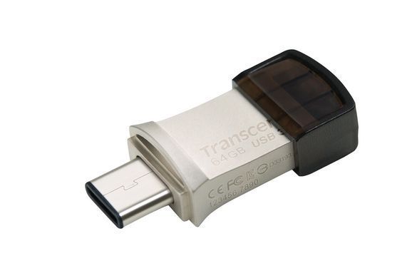 Накопичувач Transcend 64GB USB 3.1 Type-A + Type-C 890 R90/W30MB/s (TS64GJF890S) [108971]