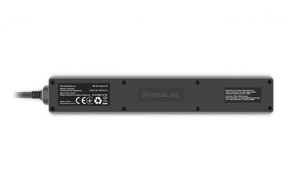 Фільтр живлення REAL-EL RS-6 Protect M 1.8м Black (EL122300032) [605239]