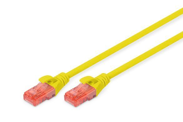 Патч-корд DIGITUS CAT 6 UTP, 1м, AWG 26/7, Cu, LSZH, жовтий (DK-1617-010/Y) [109820]