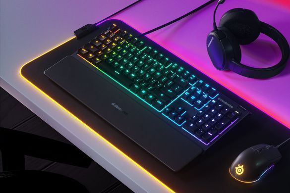 Клавіатура ігрова SteelSeries Apex 3 UA Whisper keys RGB (64795) [401049]