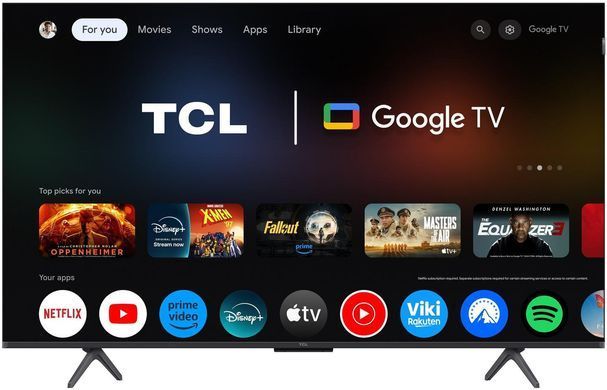 Телевізор 50" TCL QLED 4K 60Hz Smart Google TV Black (50C69B) [111307]