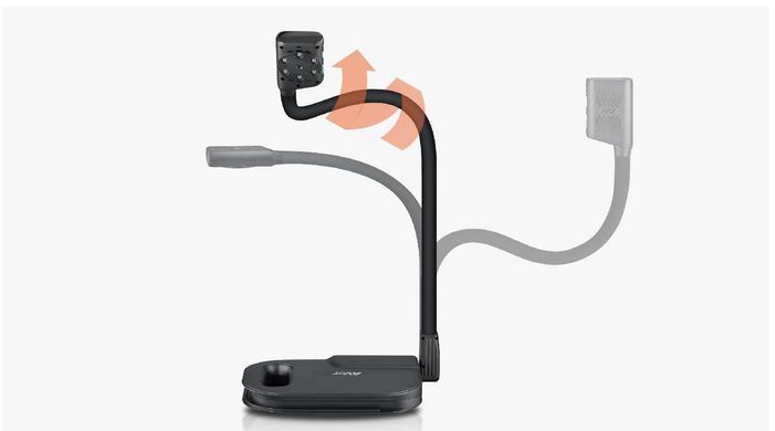 Документ-камера AVer U50+, 4K, А3, 16X digital zoom, 8 MP, LED Lamp, mic, USB, чорний (40AAPF03-BF5) [16912]