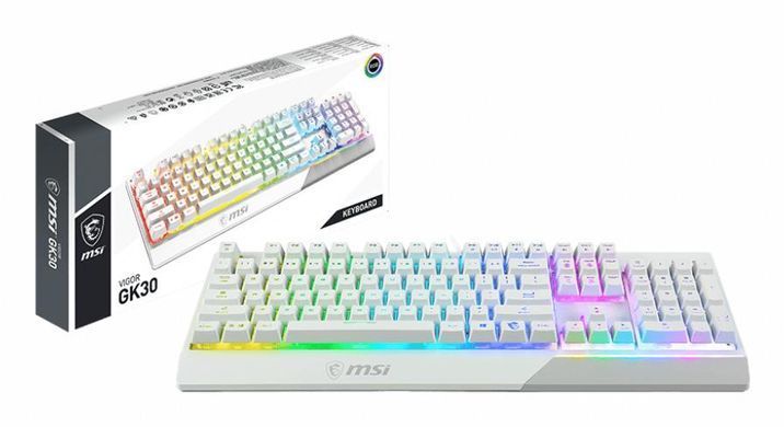 Клавіатура GAMING WHITE UA VIGOR GK30 WHITE MSI (VIGOR GK30 WHITE UA) [500061]