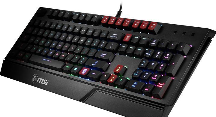 Клавіатура мембранна MSI Vigor GK20 UA 104key, USB-A, EN/UKR/RU, ColorLED, чорний (S11-04UA208-CL) [103535]