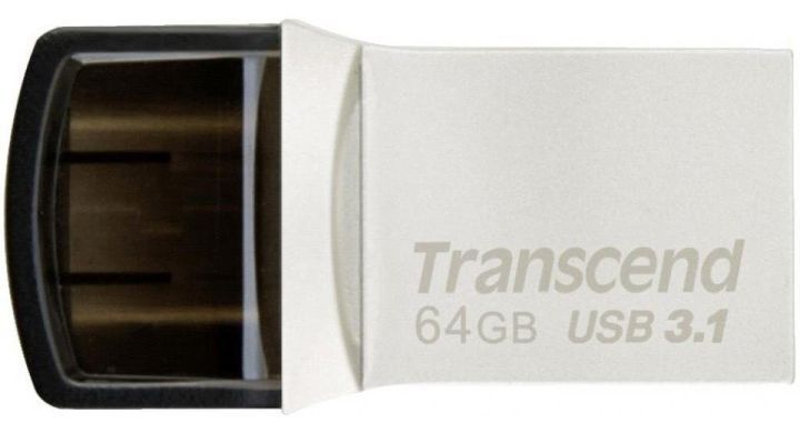 Накопичувач Transcend 64GB USB 3.1 Type-A + Type-C 890 R90/W30MB/s (TS64GJF890S) [108971]