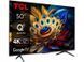 Телевізор 50" TCL QLED 4K 60Hz Smart Google TV Black (50C69B) [111307], фото 3